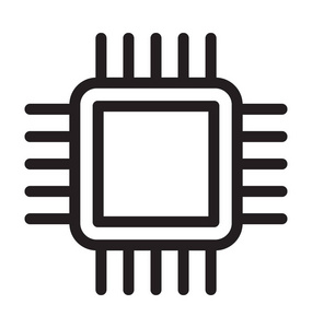 处理器芯片矢量图标照片