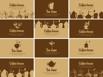 茶和咖啡主题名片集图片