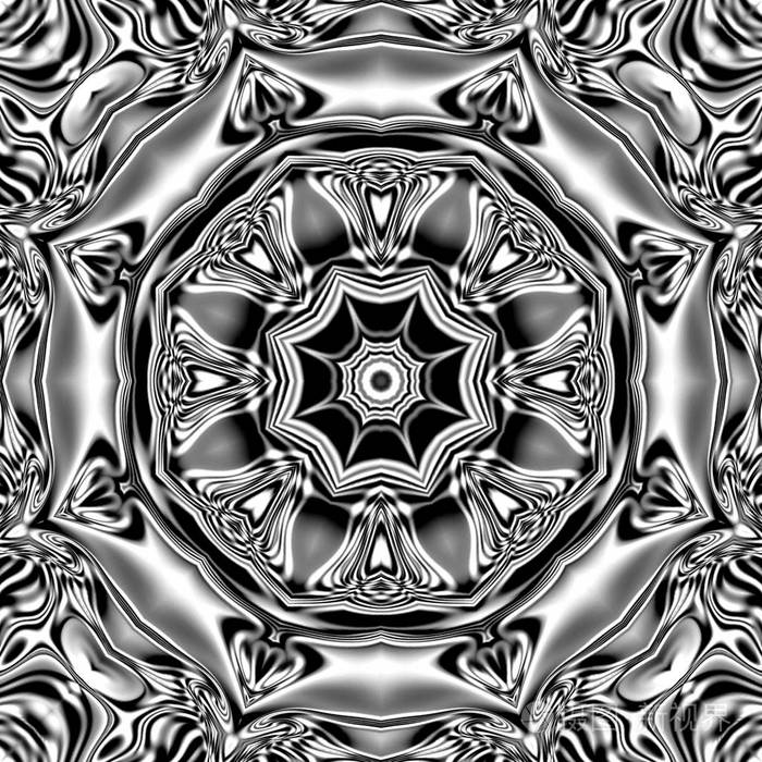 独特的曼陀罗东方圆形图案神秘主题抽象异国背景.