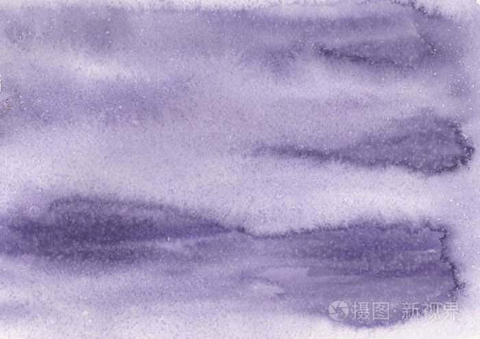 手绘水彩紫罗兰和云彩 抽象水彩背景照片 正版商用图片10pcji 摄图新视界