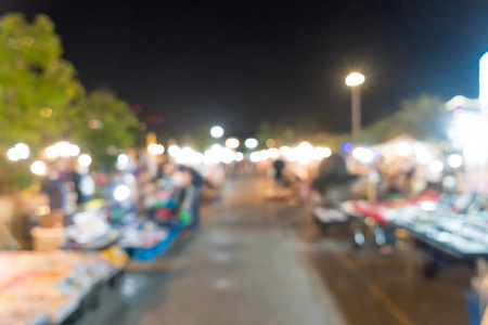 泰国的夜街市场 defocesed