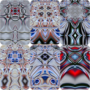 独特的曼陀罗东方圆形图案神秘主题抽象异国背景。 奇妙的分形设计，五颜六色的数字艺术，闪耀几何纹理。