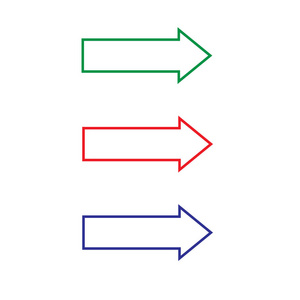 在白色背景上隔离的箭头矢量