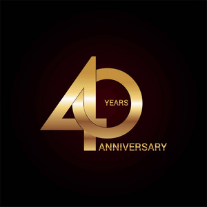 2016年金号和云杉树枝25年金周年纪念标志与红色丝带, 低聚设计数字