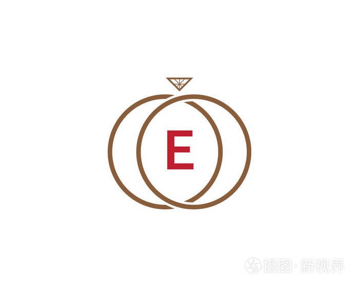 e 字环钻石徽标