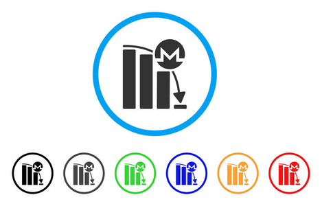 Monero 史诗失败图表圆图标