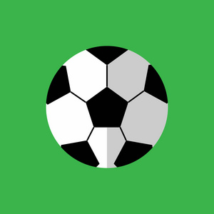 简单的平面式足球运动矢量插图图形