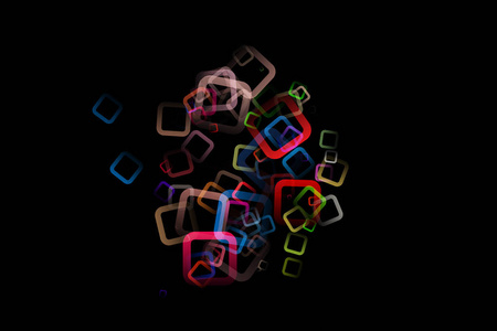 抽象的方形背景设计插图