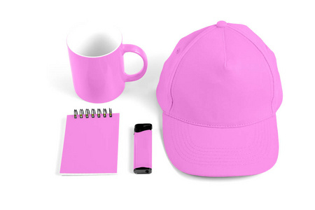 白背企业标识设计中的粉红色元素集