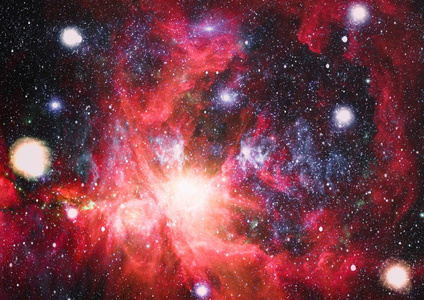 由美国宇航局提供的这幅图像的星系元素