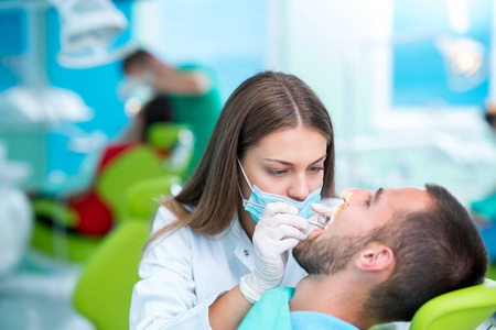 s teeth in the dentist.