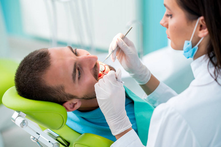 s teeth in the dentist.