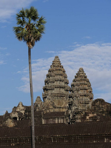 暹粒2017年12月22日吴哥窟著名的柬埔寨地标
