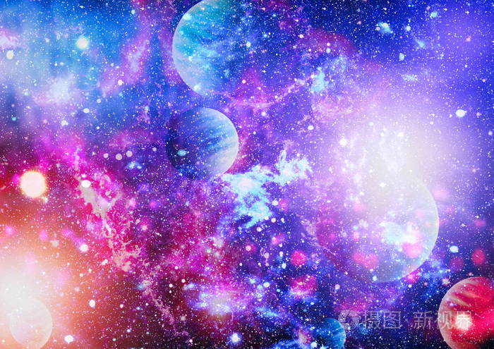 五彩缤纷的深空宇宙概念背景由美国宇航局提供的这幅图像的元素