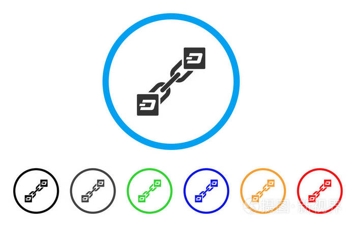 破折号blockchain圆角图标