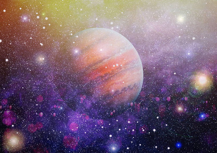 由美国宇航局提供的这幅图像的行星元素