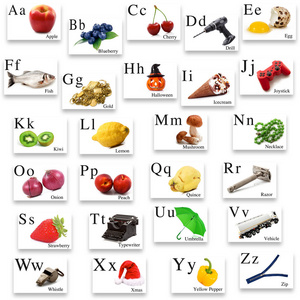 白色背景英文字母表