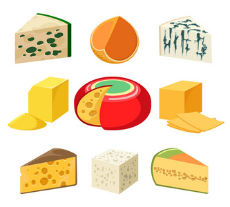 乳酪类型和切片