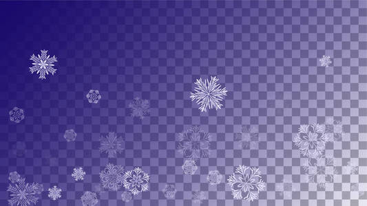 美丽的圣诞背景与飘落的雪花。设计的元素与雪为明信片请柬横幅