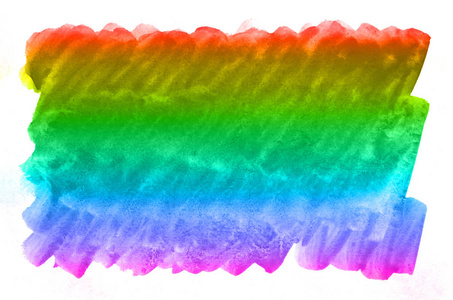 抽象水彩背景的多色墨水污渍的所有光谱颜色。 用彩虹色溶液中的水彩制作的背景图像