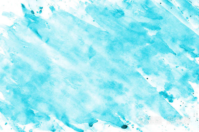 彩色蓝色水彩湿刷涂料液体背景壁纸卡 服装色彩鲜艳抽象手绘纸纹理背景生动元素网页印刷照片 正版商用图片10qdqv 摄图新视界