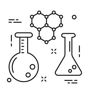 科学线矢量图标