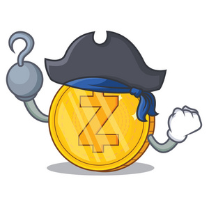海盗 Zcash 硬币卡通人物