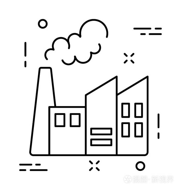 工厂线矢量图标插画-正版商用图片10qg1n-摄图新视界