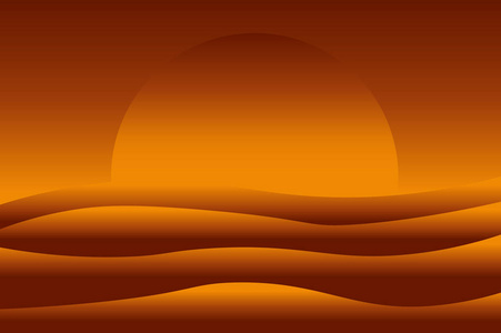 海洋日落的抽象梯度景观