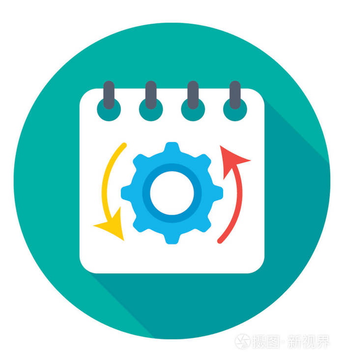 计划平面矢量图标