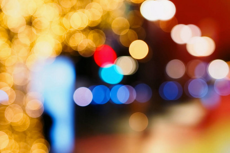 迷离的黄色光数十迷离城市灯光背景照片