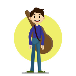 有吉他的人音乐家媒介例证照片