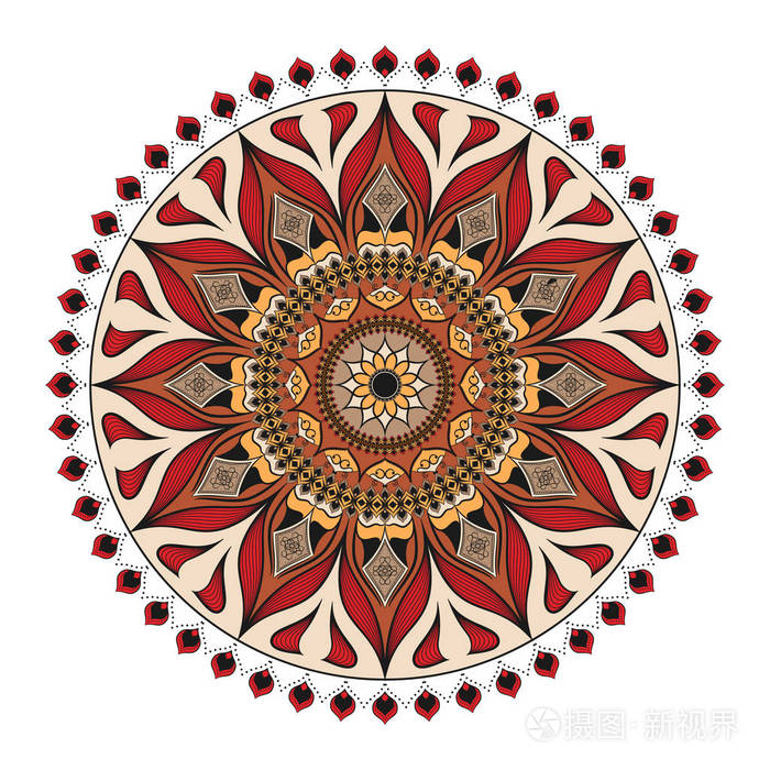 东方圆对称装饰.曼荼罗