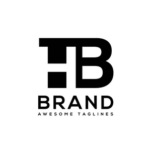 简单信h b信洛商业公司信hb标志设计矢量.