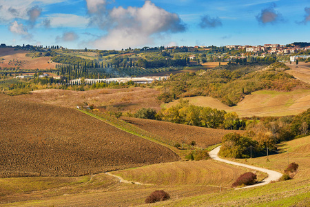 Quirico 瓦道尔, 托斯卡纳, 意大利的景观