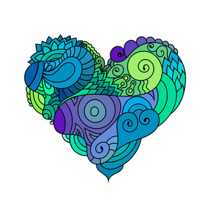 五颜六色的花卉心图片