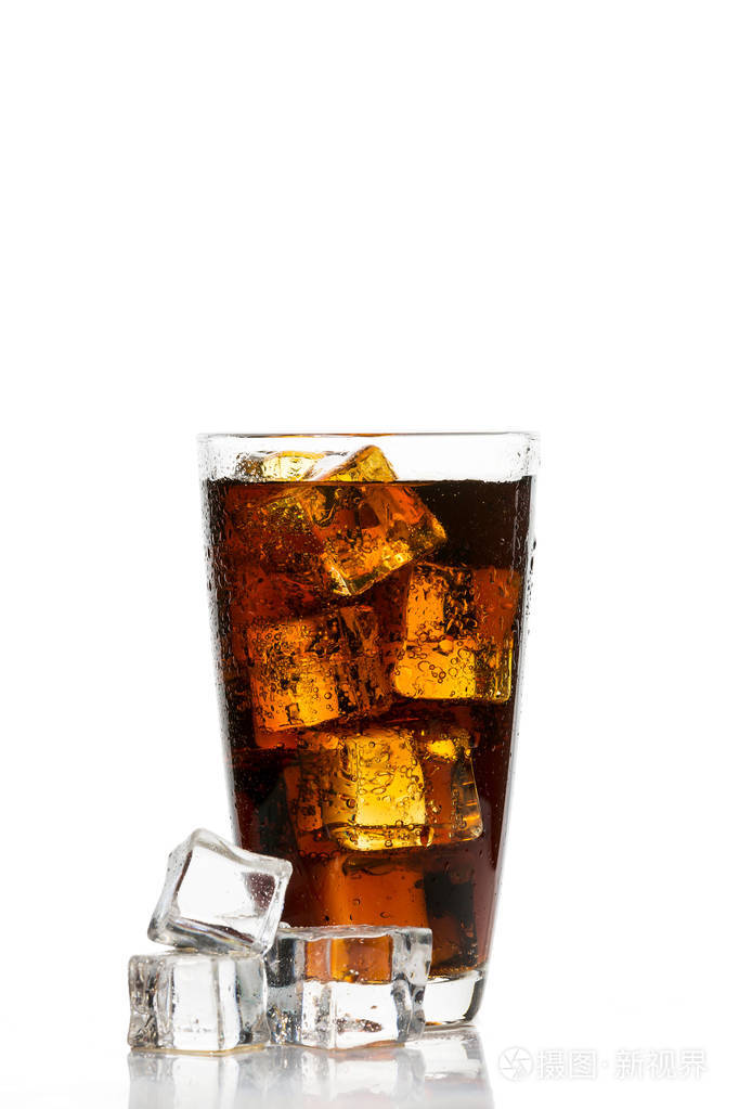 白底冰立方杯可乐