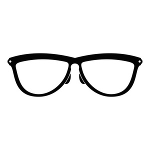 时尚的眼镜图标, 简单的风格