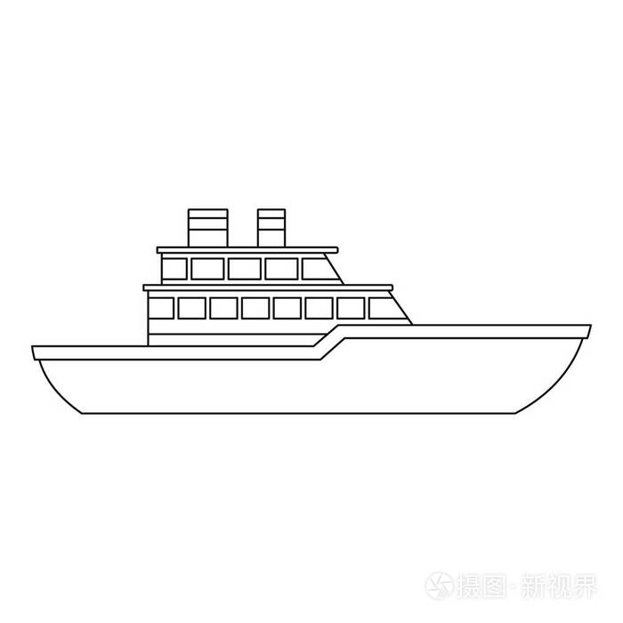 军用船图标, 轮廓样式插画-正版商用图片10rf91-摄图新视界