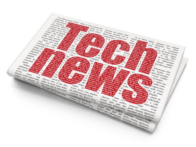 科技八卦新闻理念: 报纸背景下的科技新闻照片