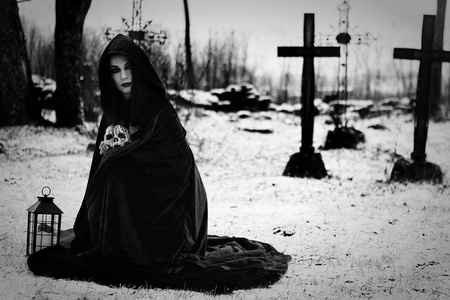 墨西哥庆祝活动的剪纸头骨.传统的墨西哥骨架.