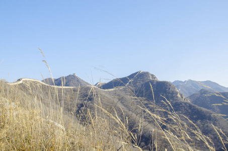 北京附近的中国长城和群山