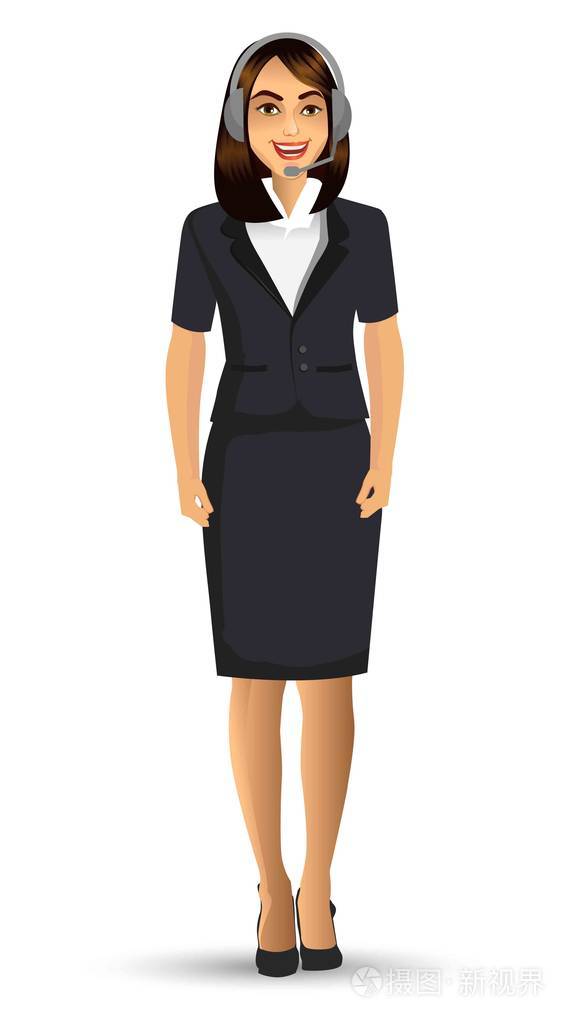 女商人穿西装矢量插图