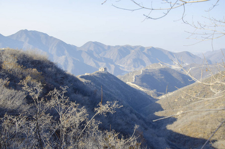 北京附近的中国长城和群山