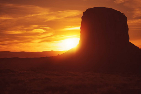 北风亚利桑那沙漠日落图片
