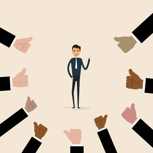 承认和商业恭维的概念.成功与阿照片