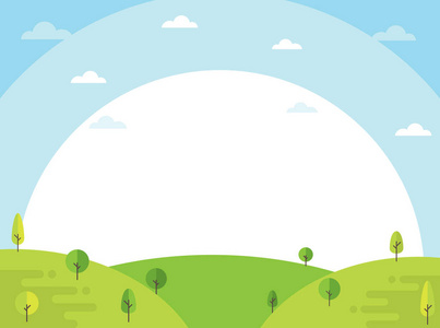 可爱的卡通自然景观图片