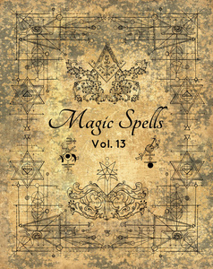 古代社会设计魔法魔法书封面与神秘符号