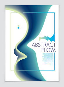 抽象流动流体矢量彩色混合艺术背景。 打印格式。小册子传单封面海报或指南模板。