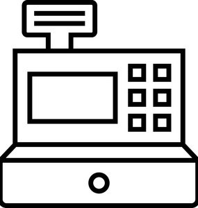 现金登记矢量图标